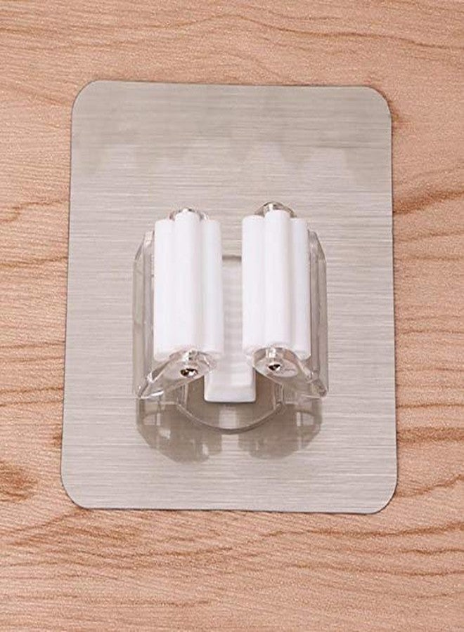 Vruta Magic Sticker Series Self Adhesive Mop & Broom Holder (White) - Image 5